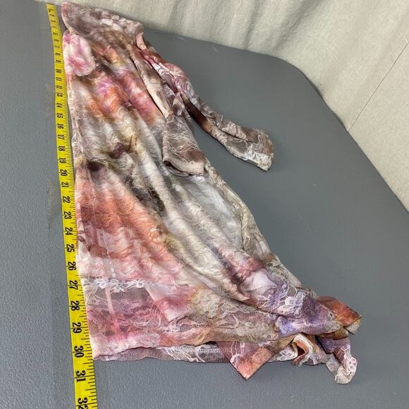 Cal Style Womens Fairy Lace Tunic Top Size M Sheer Floral Whimsigoth Bling Y2K - Picture 9 of 10